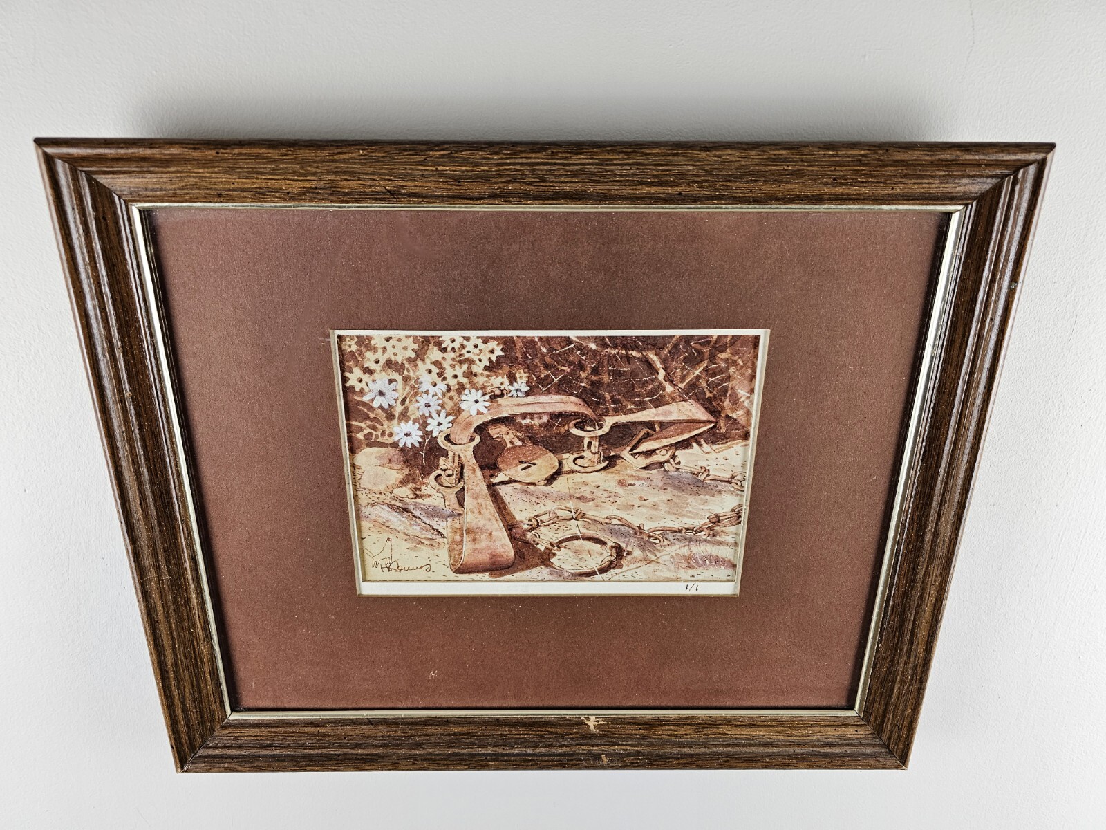 Vintage Original Signed Harry Remus Watercolor Painting 16×13 Framed Fine Art