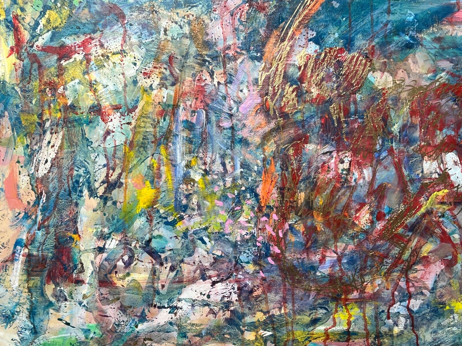 Symbolic Art 24X36 Nino Pippa Original Oil Painting Abstract w/ Skull COA