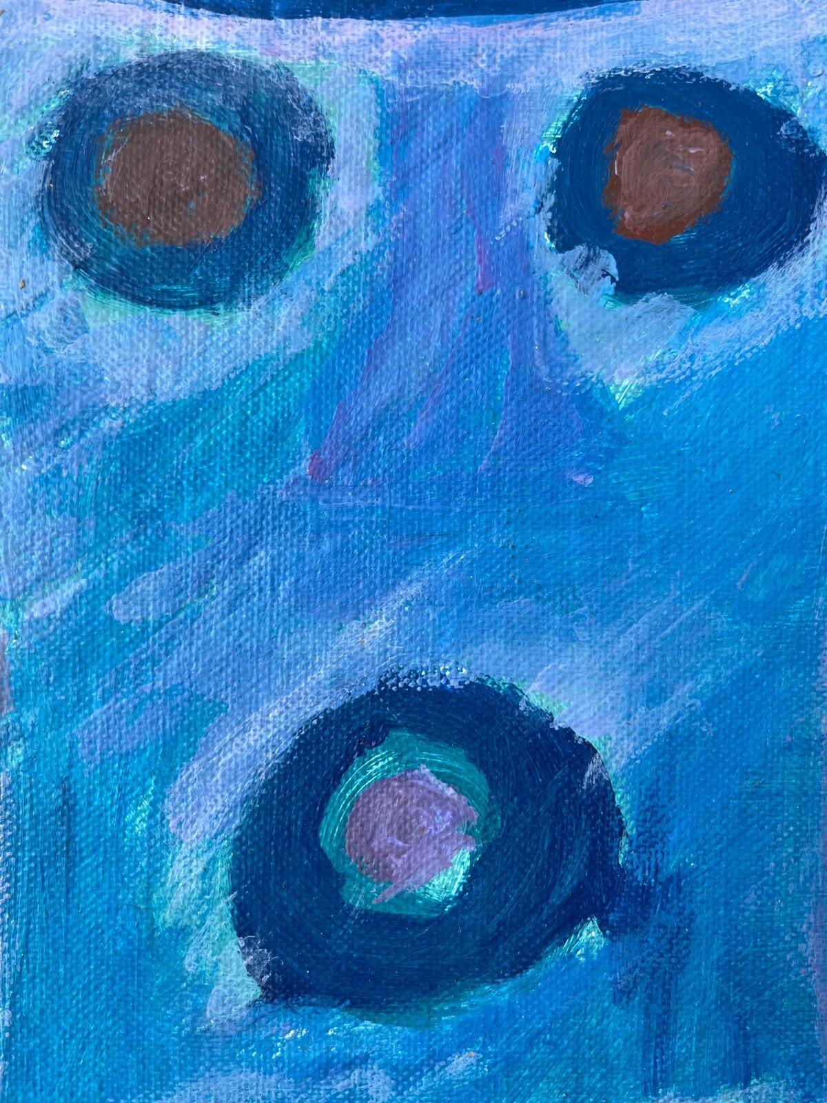 Oil Painting Abstract Composition Modern Art Vintage 26X20.5Cm