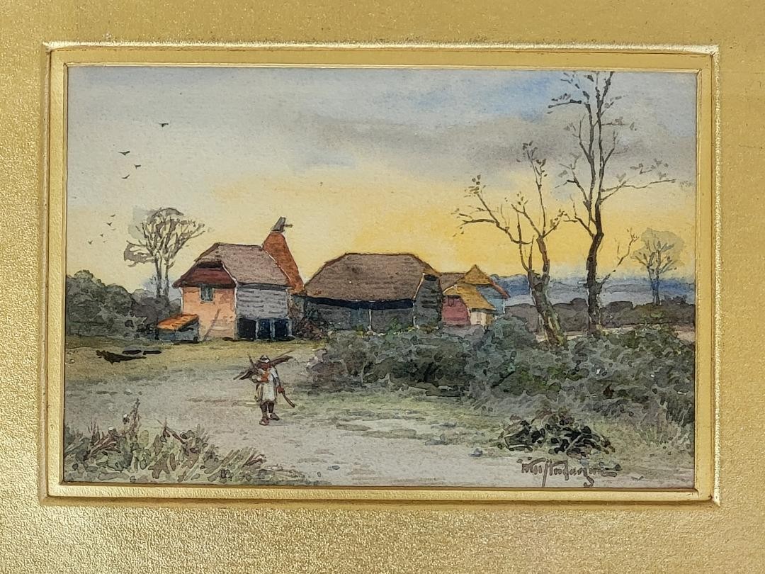 Figure in Landscape Carrying Wood