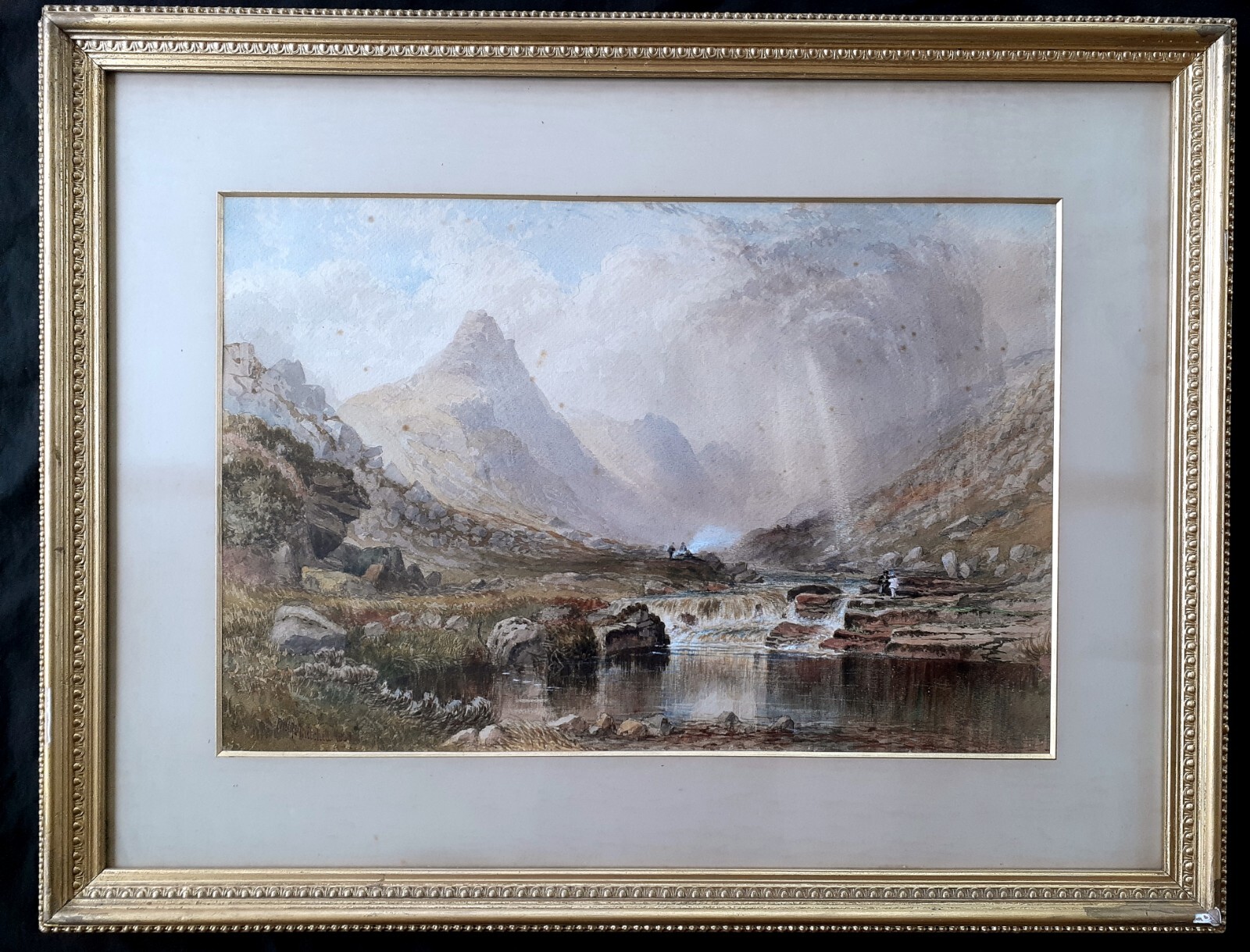 Original Philip Mitchell watercolor 1868, 20.5 by 13.5 inches