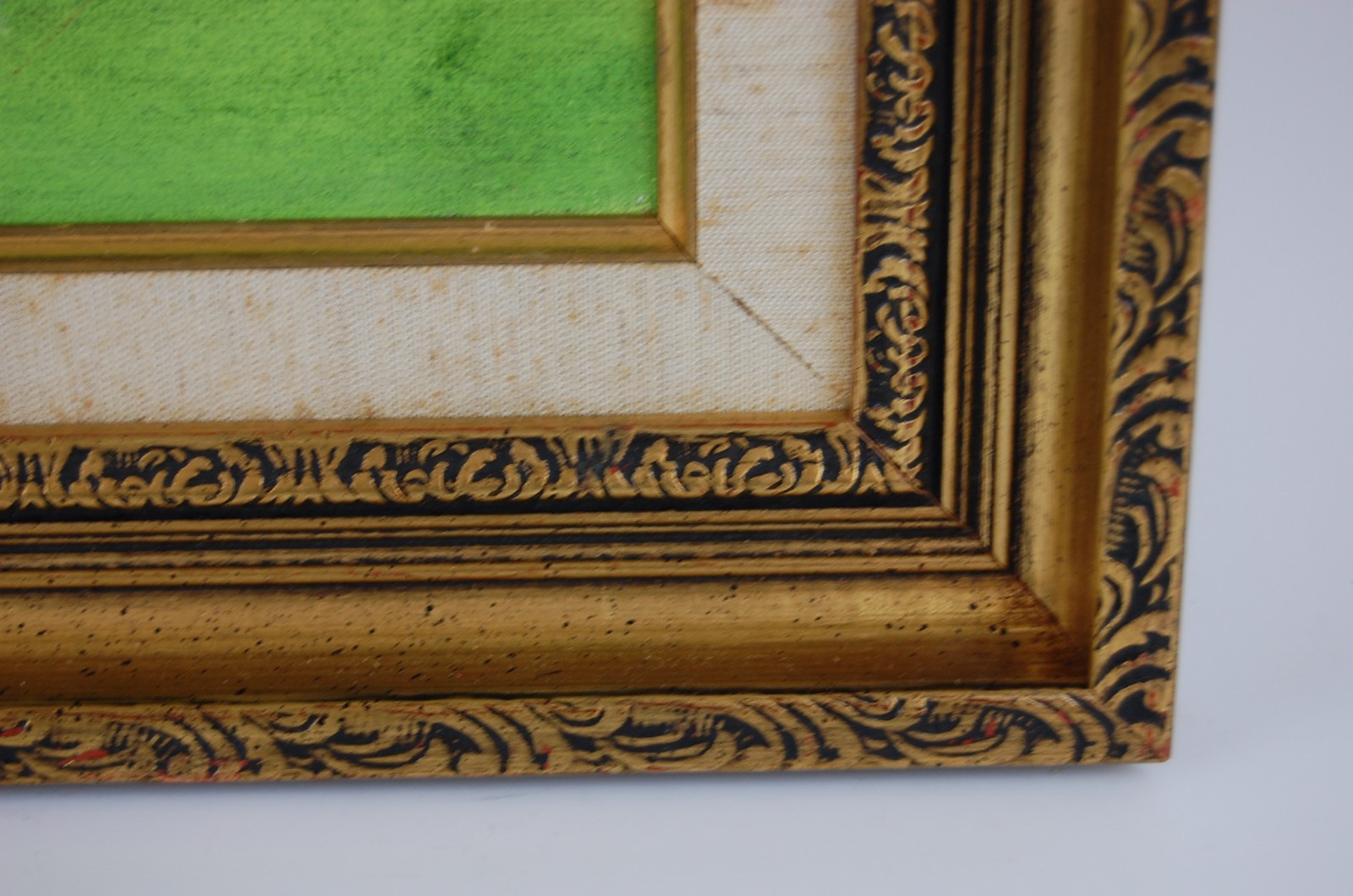 Vtg 80’s Framed Original Oil «Framboyan (Royal Poinciana) Tree Landscape» 20X16