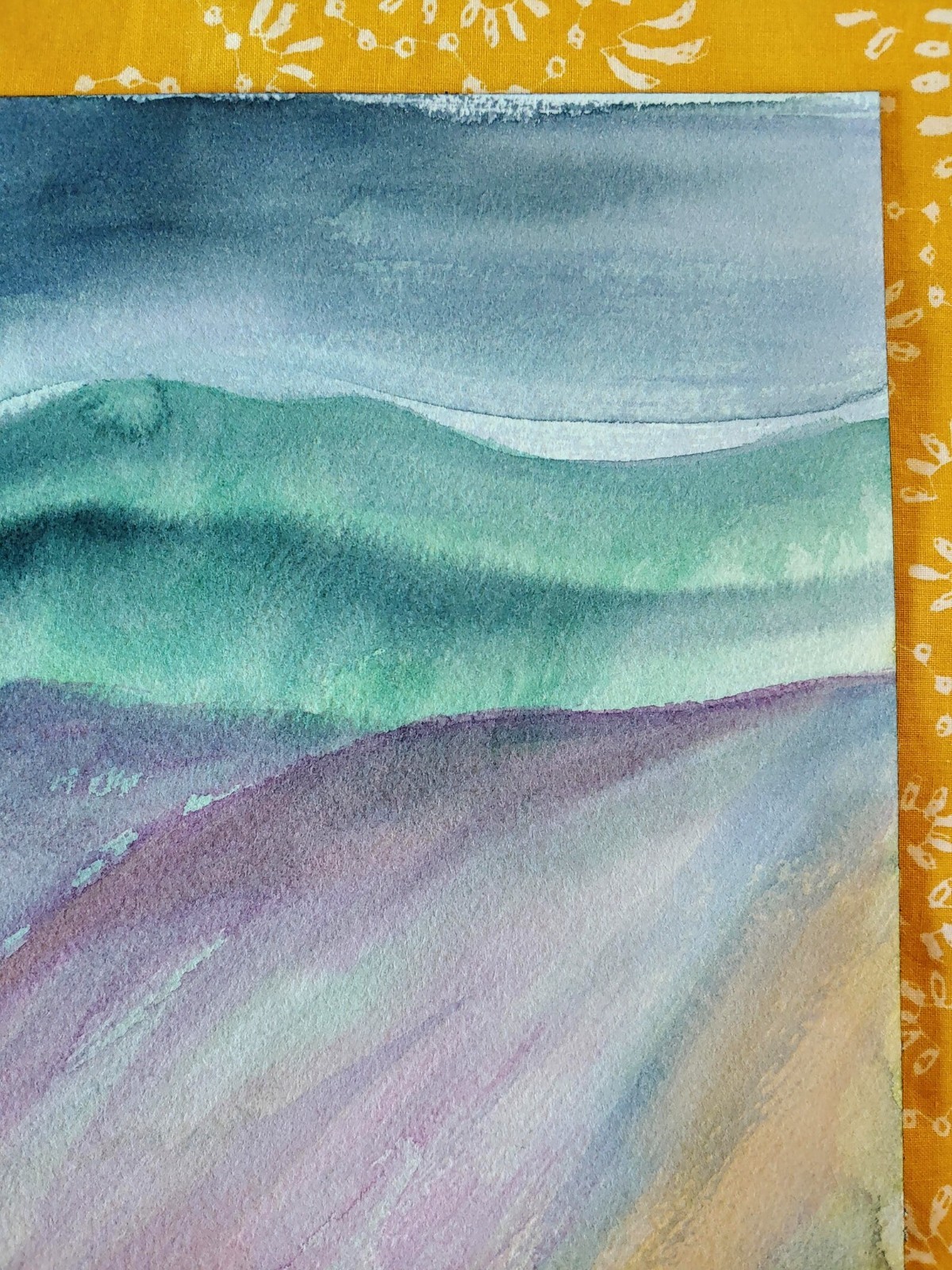 Original Abstract Landscape Watercolor Painting Soft Pastel Contemporary Art
