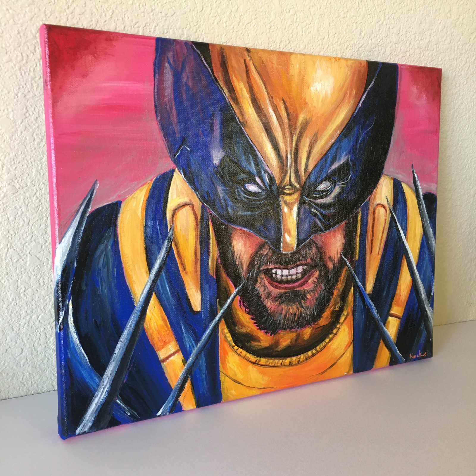 Wolverine Acrylic Painting Original Art 11 x 14 inch Canvas X-Men Marvel Comics