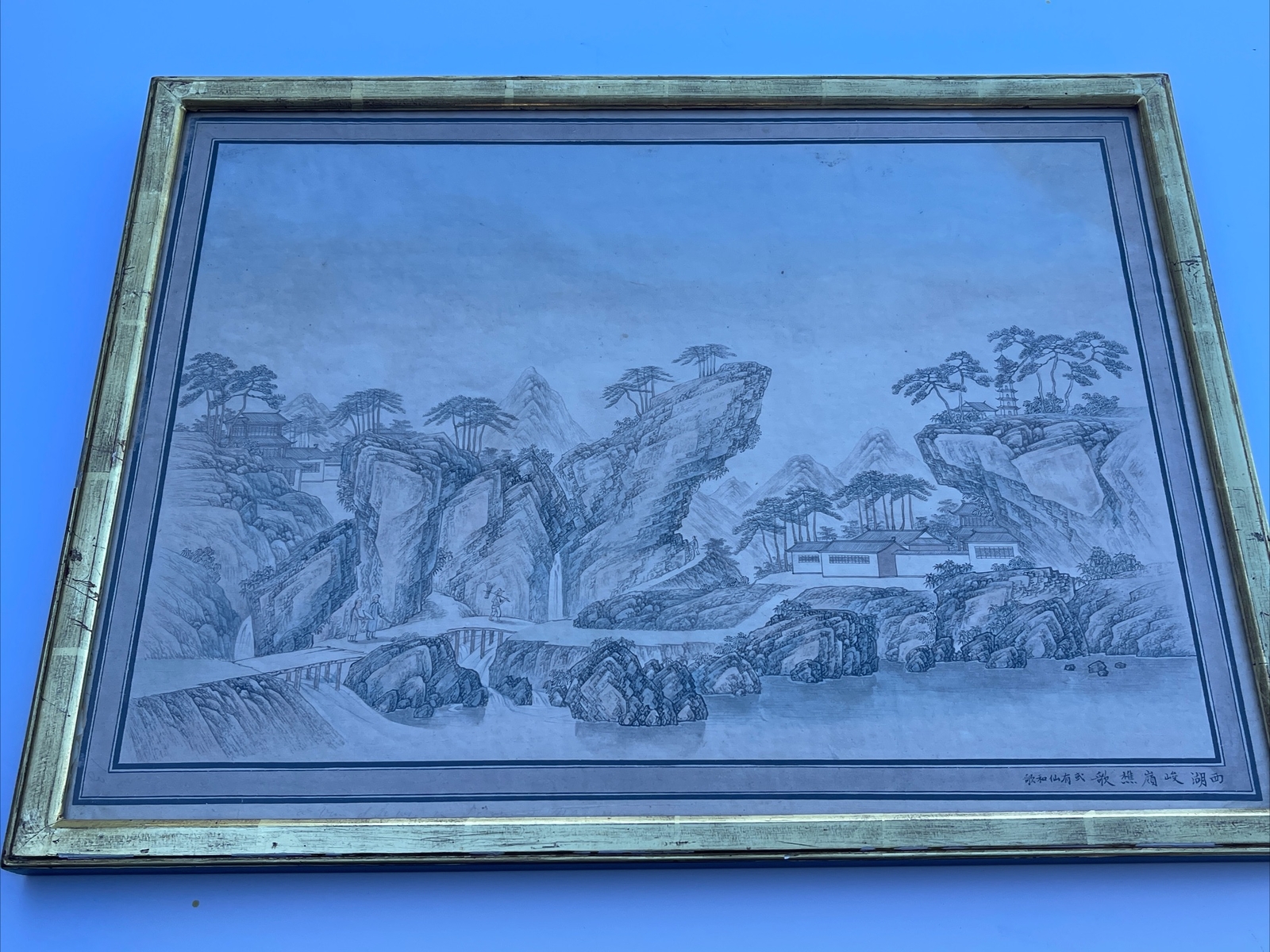 ANTIQUE FINE OLD CHINESE LANDSCAPE PAINTING SCHOLAR MASTER 18TH TO 19TH CENTURY