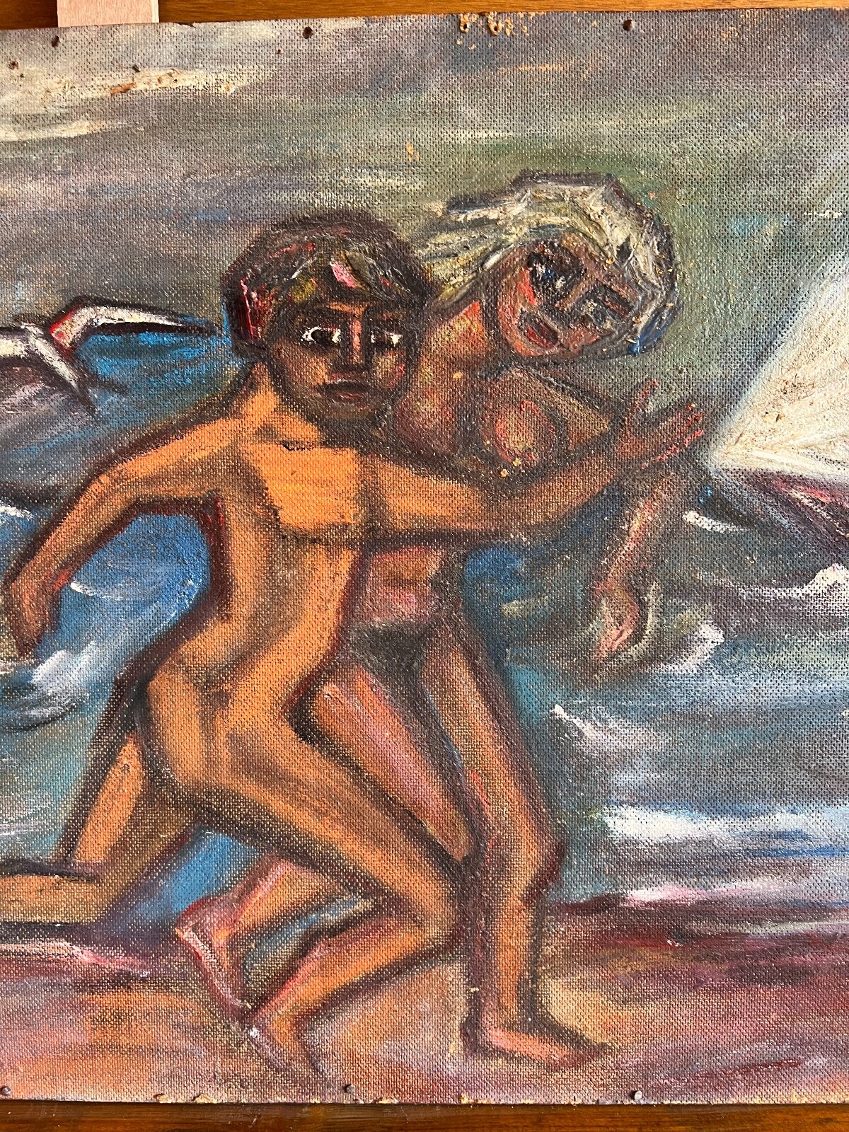 painting on cardboard