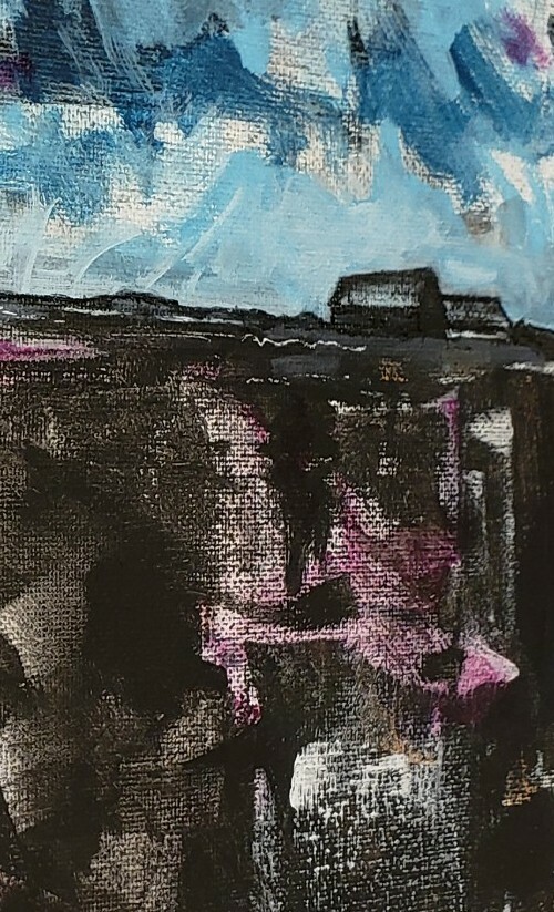 No.410 Original Modern Minimal Contemporary Landscape Painting By K.A.Davis