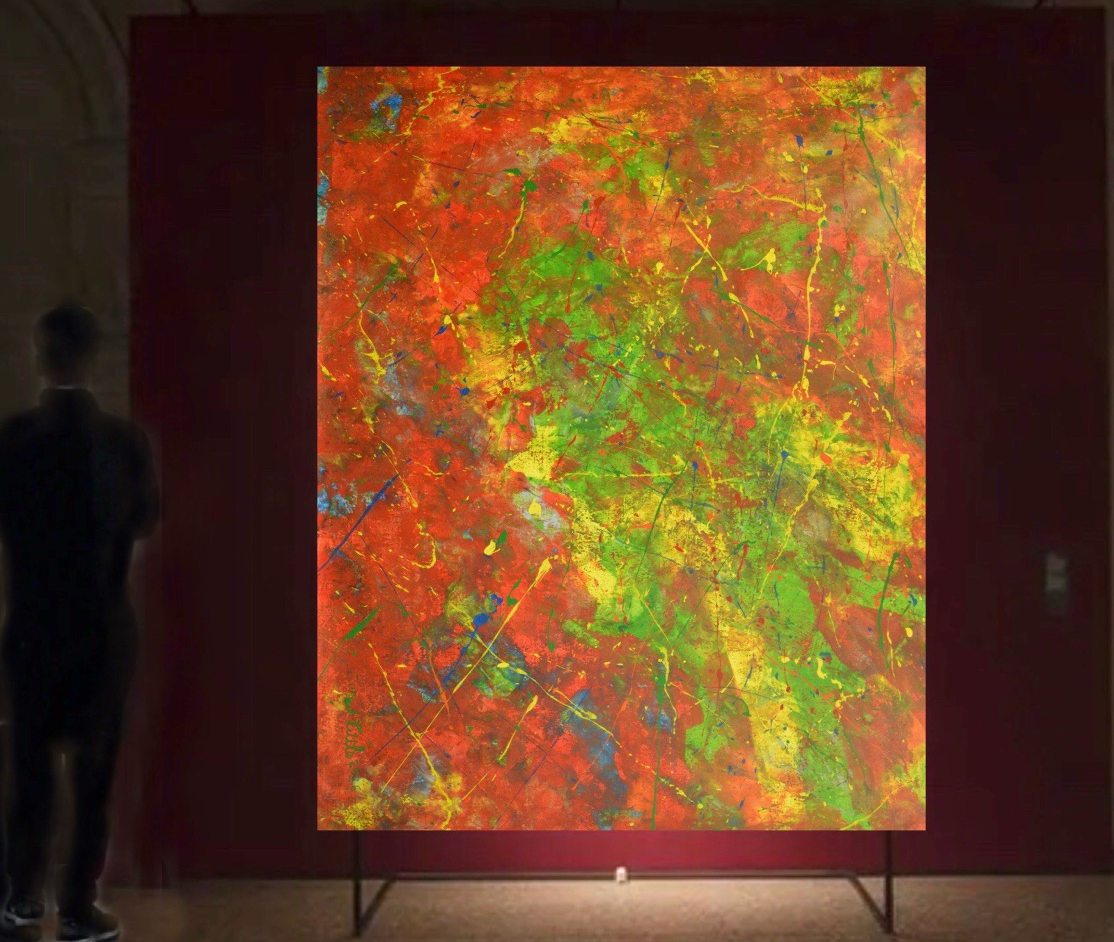 Mark Little Original￼ Giant Canvas Painting 81”X62” (6 Foot 9 inch) Abstract XXL