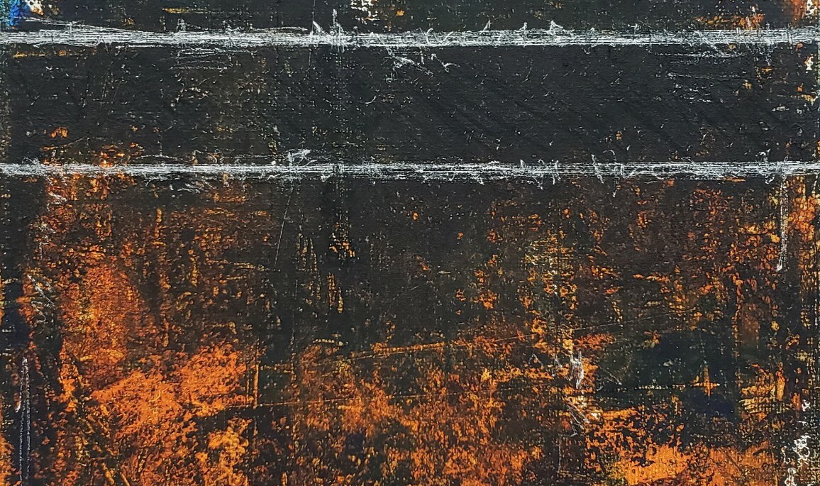 No.508 Original Modern Minimal Textured Oil And Cold Wax Painting By K.A.Davis