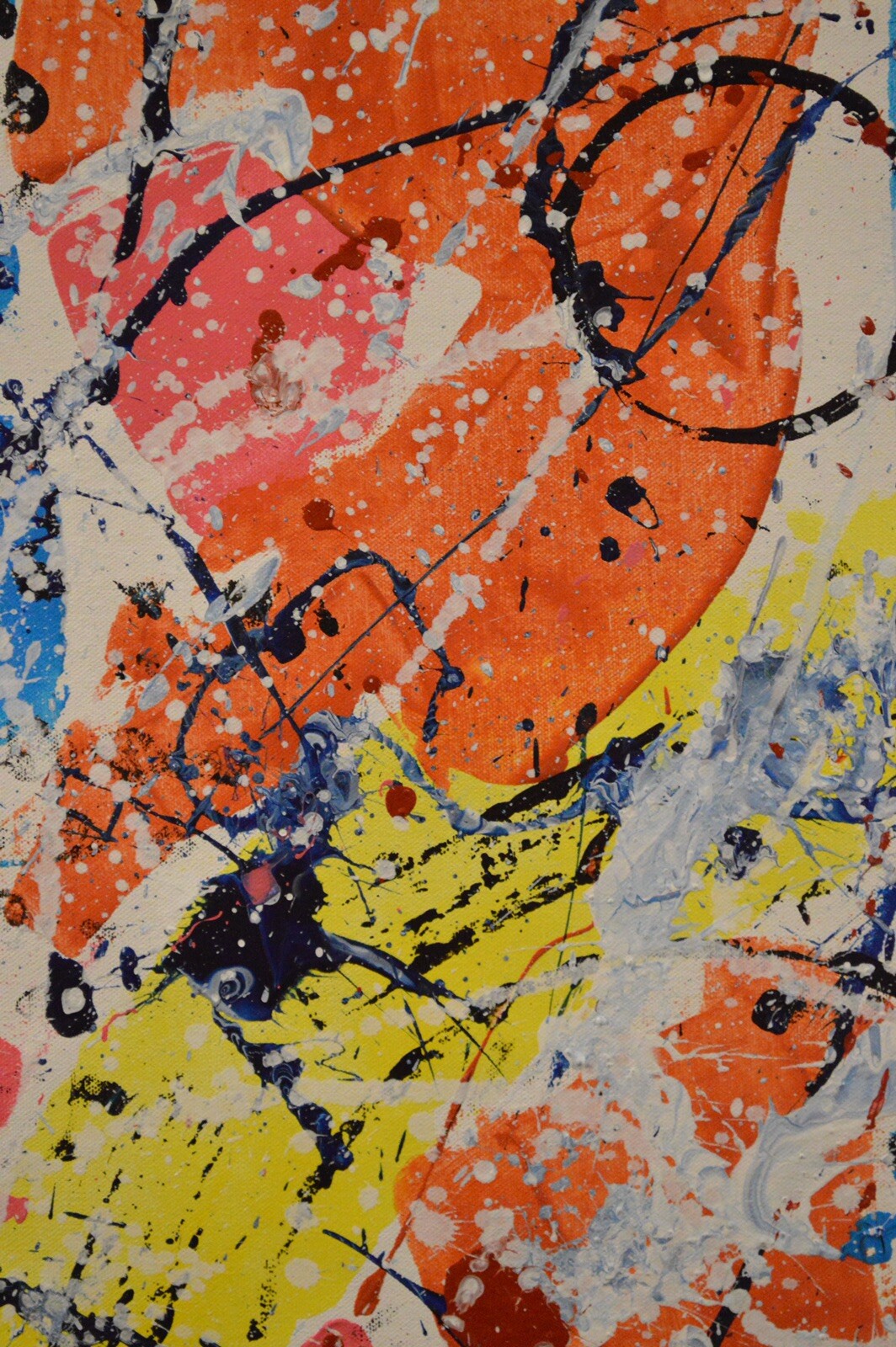 64”X44” Mark Little original canvas ￼painting OOAC Acrylic,Abstract, Action XL