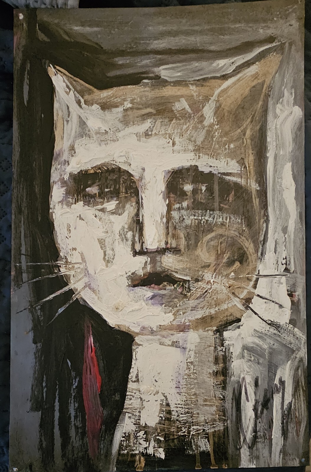 Acrylic On Cardboard By Carlos Cesar cuban art 47×30 Cm T: A La Luz