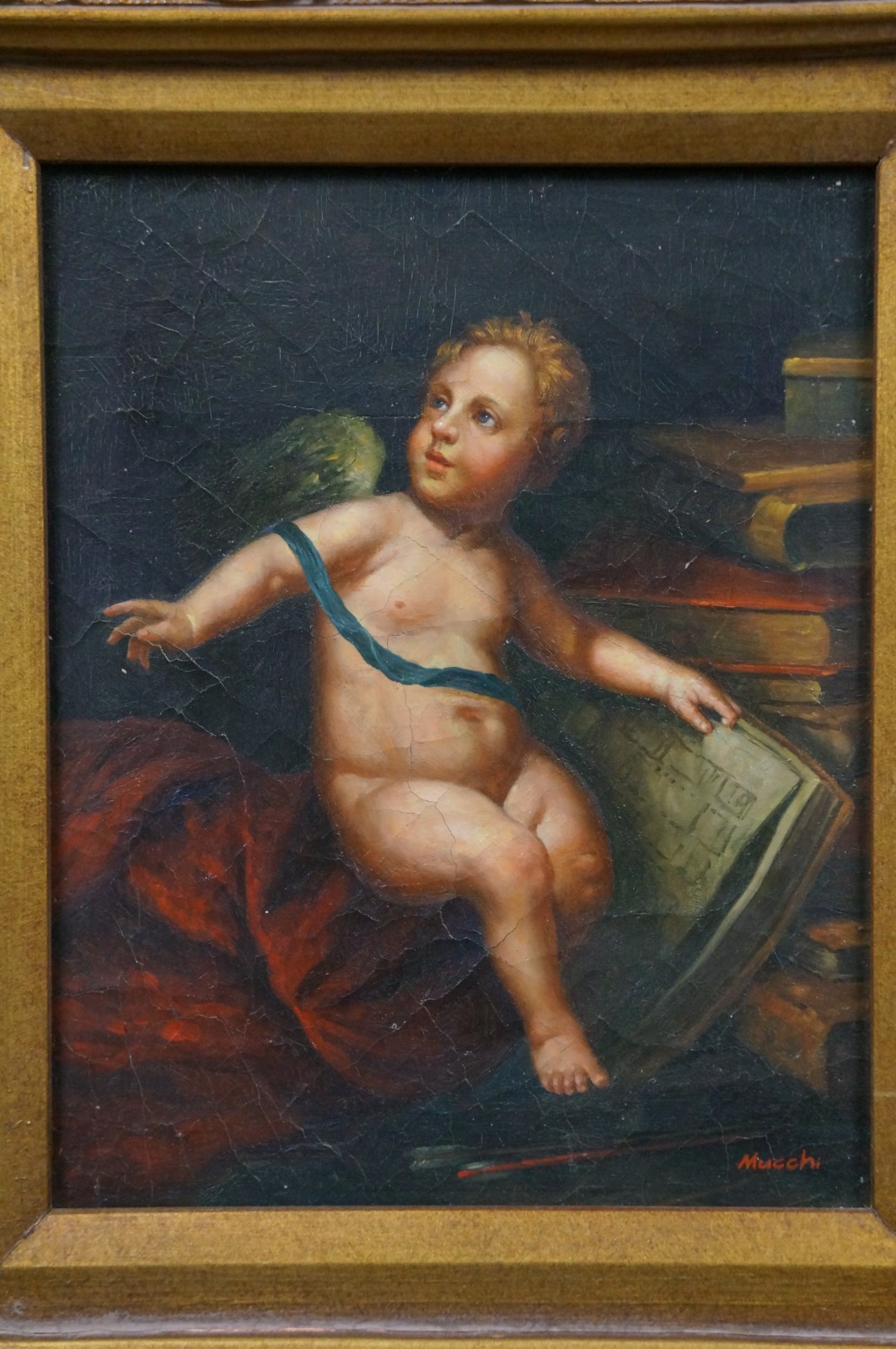 Allegory of the Arts Renaissance Oil Painting on Board After Luigi Miradori 23″
