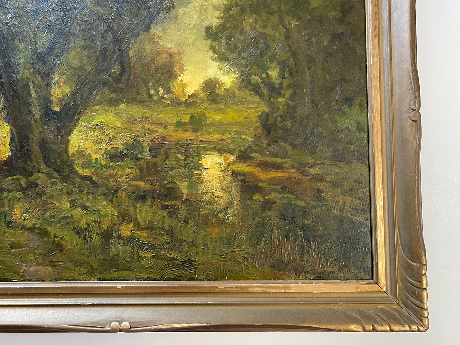 Antique Impressionism Painting American Landscape Ralph Davis Miller Listed Rare