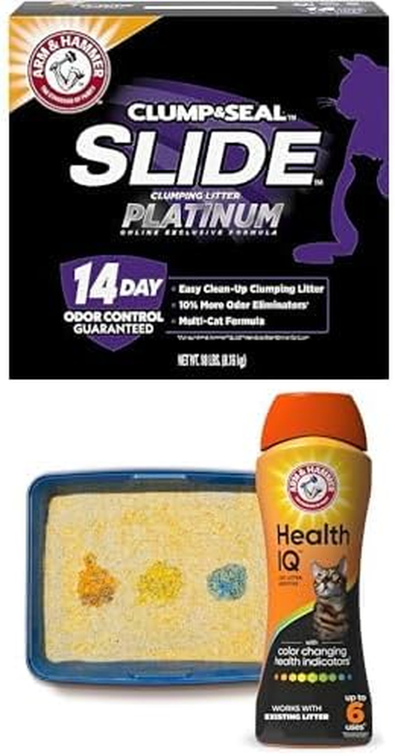 A&H Slide Platinum Multi-Cat Easy Clean-Up Clumping Cat Litter, 14 Days of Odor
