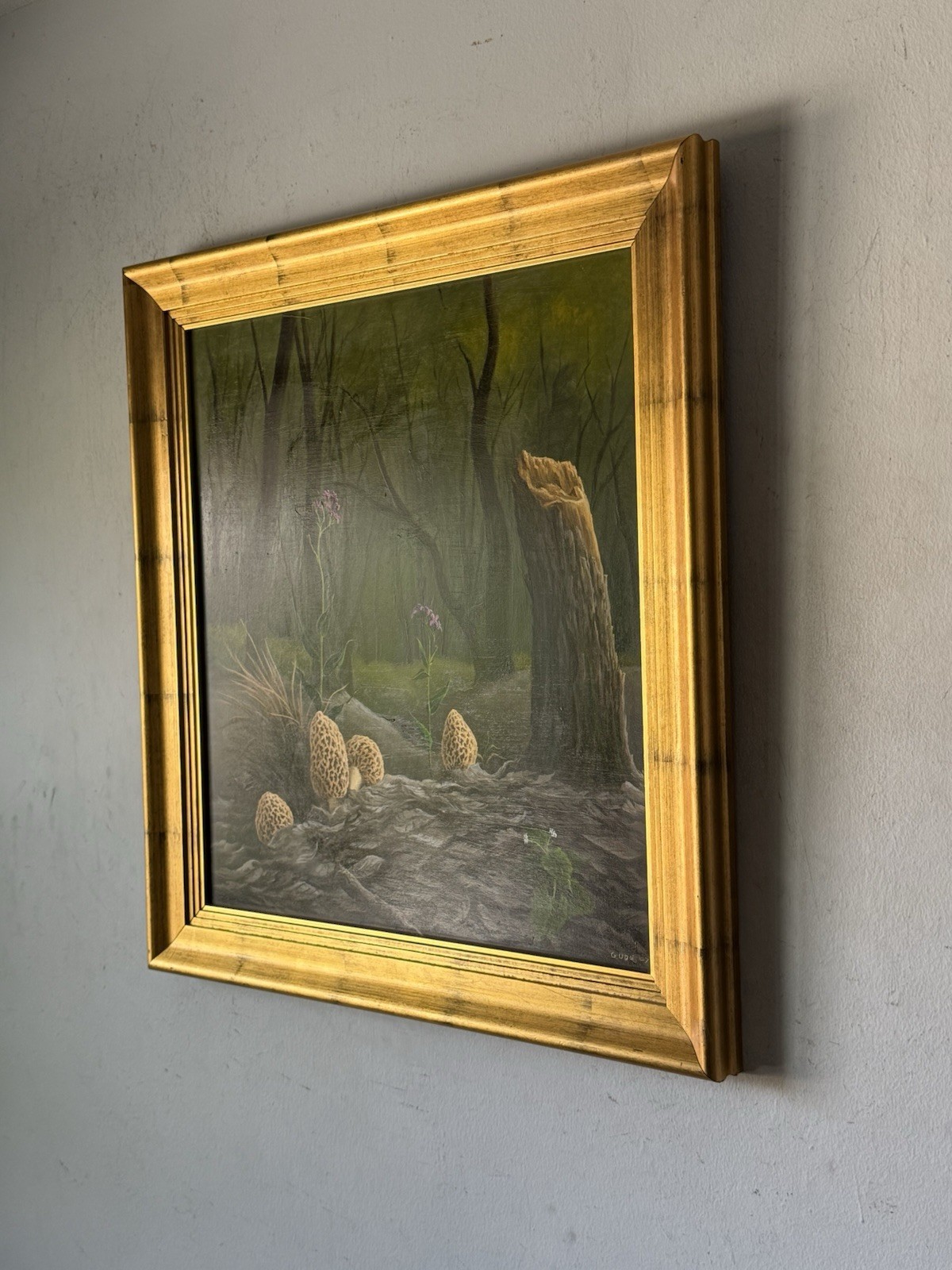 ANTHONY BENTON GUDE VINTAGE MODERN REALISM LANDSCAPE OIL PAINTING SURREALISM ART