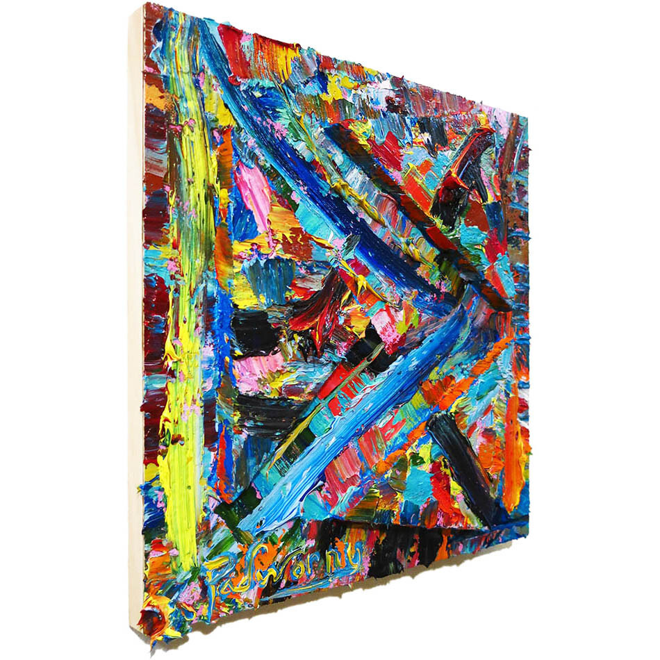 LANDSCAPE NATURE█ABSTRACT ORIGINAL OIL█PAINTING VINTAGE PLANTS█ART SIGNED ART█AN
