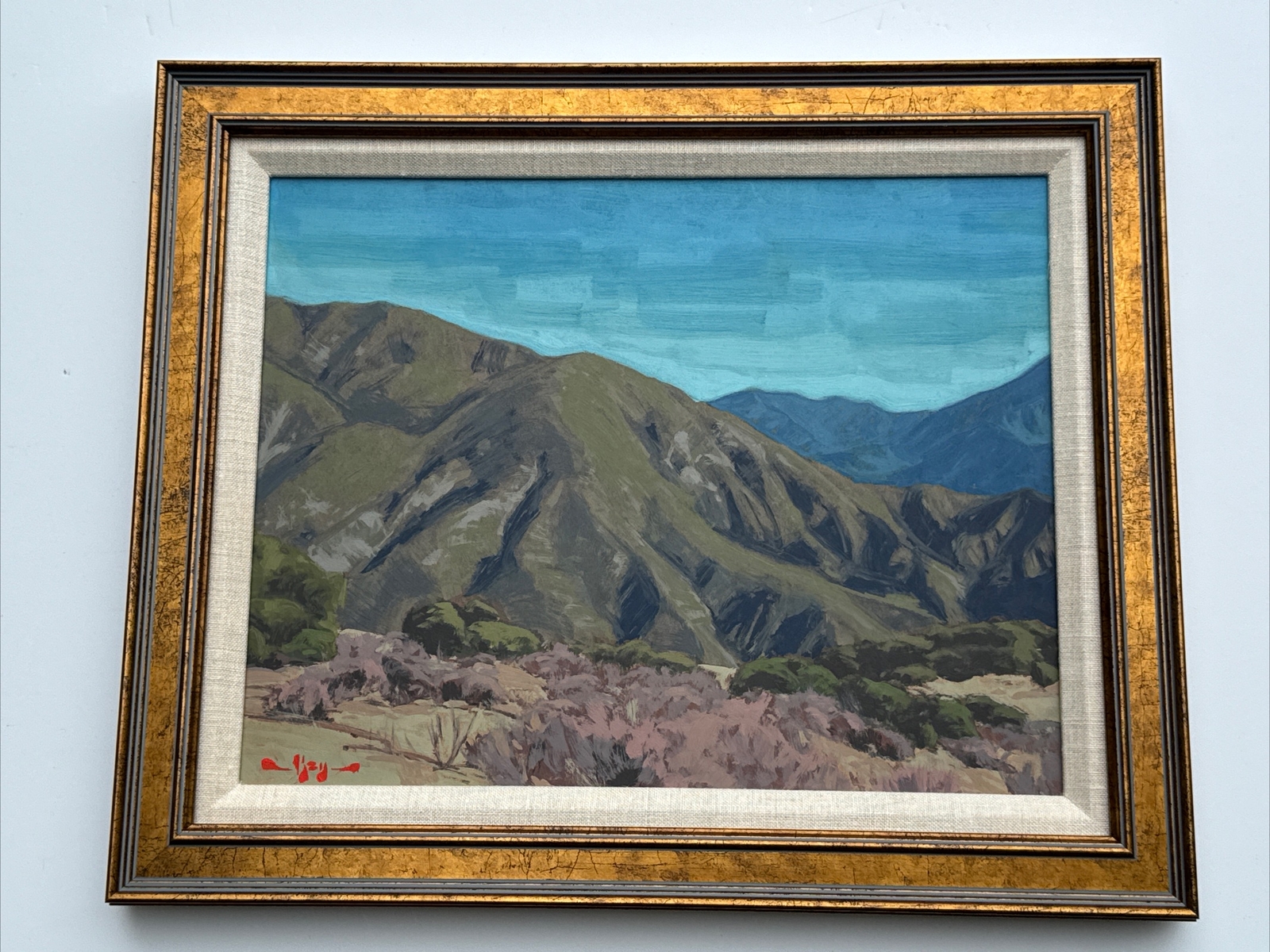 California Rey Oil Painting Listed Famous Landscape American Impressionism 14”