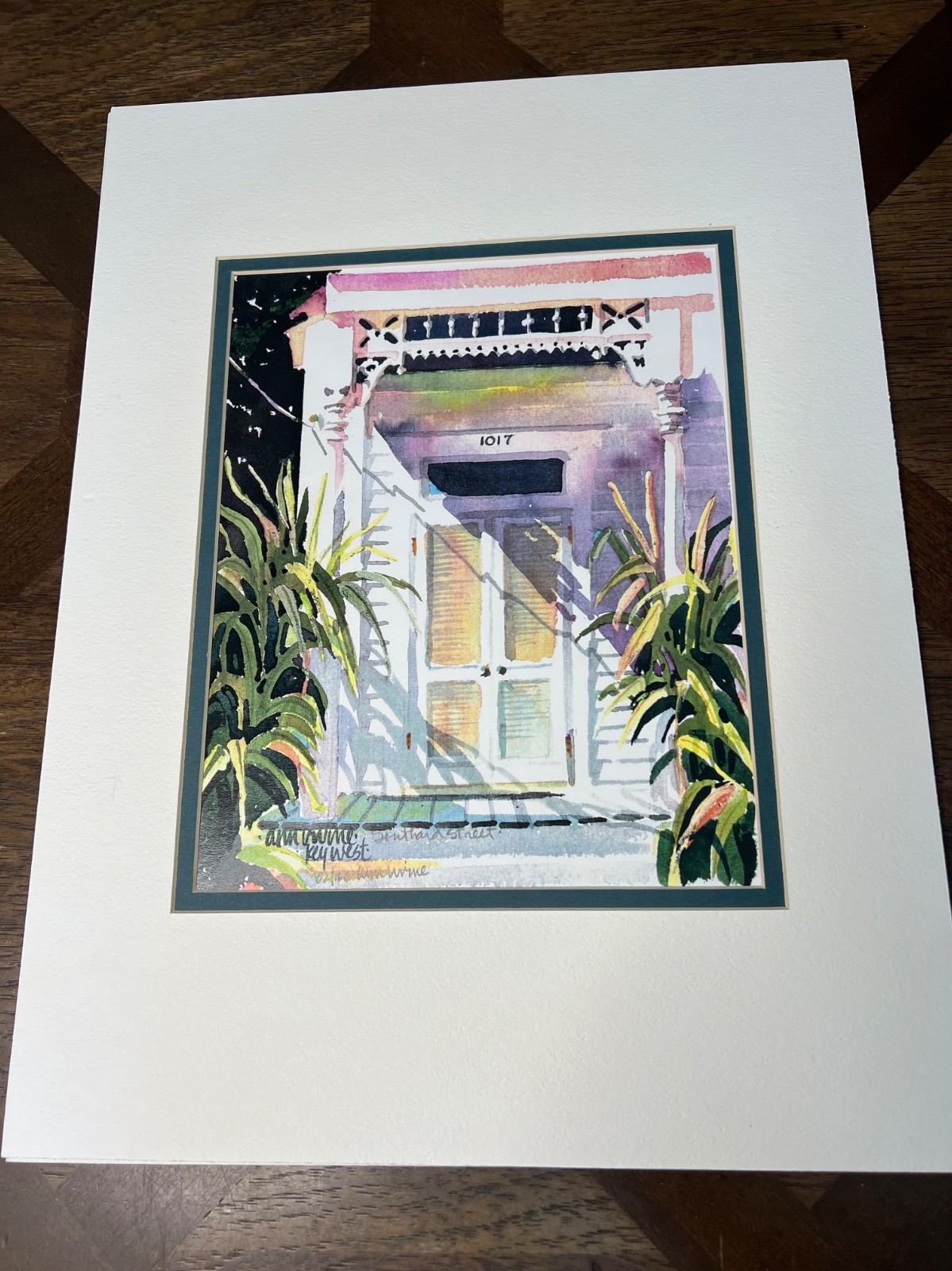 Ann Irvine painting Signed Numbered Matted Key West Southard Street