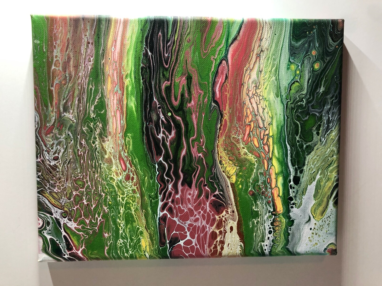 Acrylic Pour Painting – Original Abstract – 8×10 – Gulf of Guinea – Signed