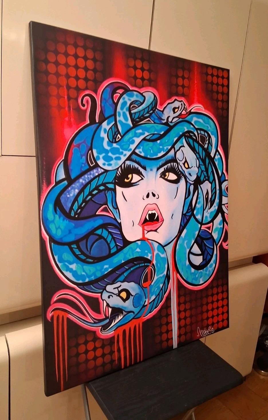 Original Medusa Painting – 30 x 40 Inches – Hand Painted Original Canvas