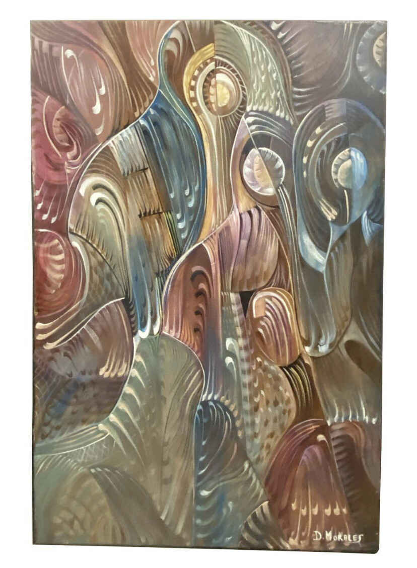 Daniel Morales Seres Dimensionales Painting 24-3/8″ W x 39-3/4″ H