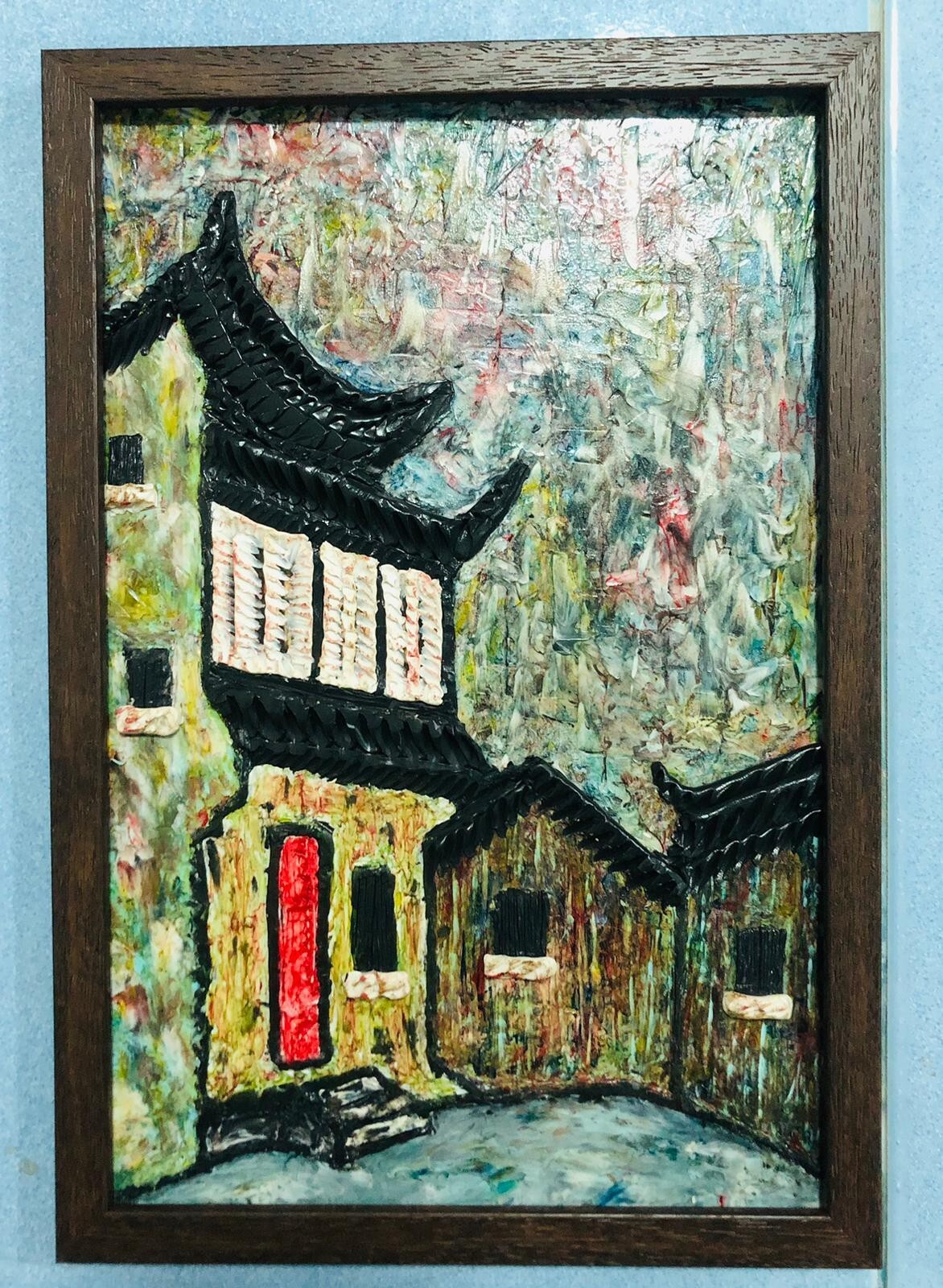 oil painting on ceramic