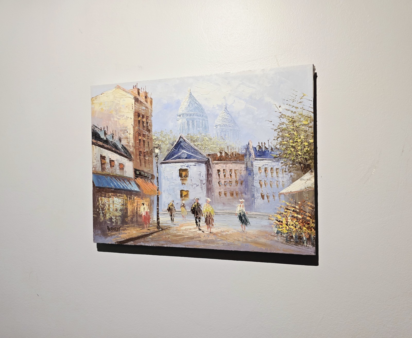 Signed, «Caroline C Burnett» Original, Oil/Canvas «Sacré-Cœur Basilica» 12×16