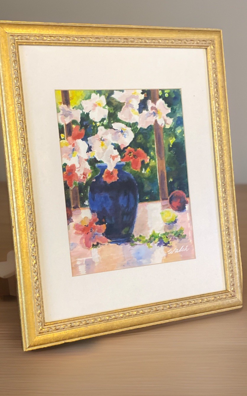 Original Watercolor Painting By Texas Artist Sandie Walsh Signed 23” X 19”