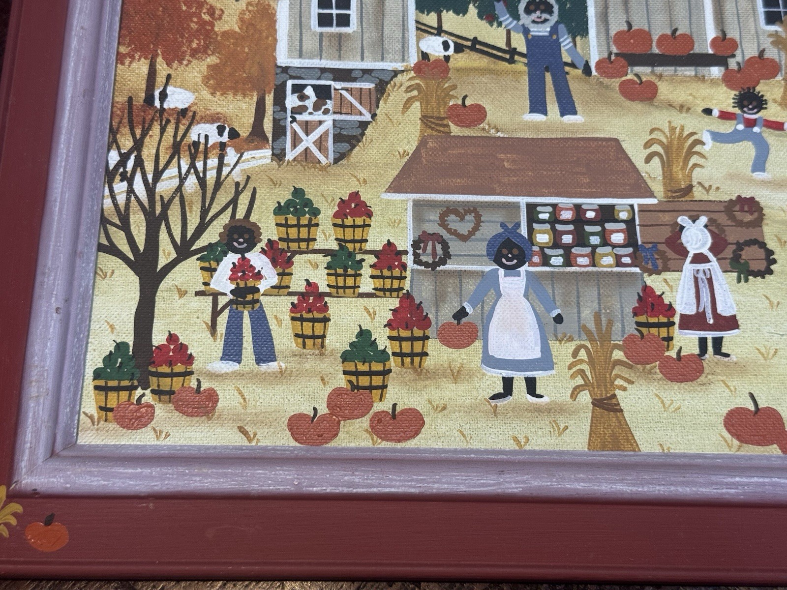 Dona Douma “Fall Splendor” Folkart Oil Painting, Signed ‘88