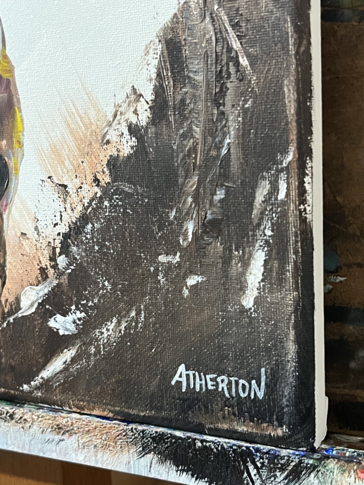 Atherton 11×14 Original Hunting theme Acrylic Painting «Deer in Forest» signed