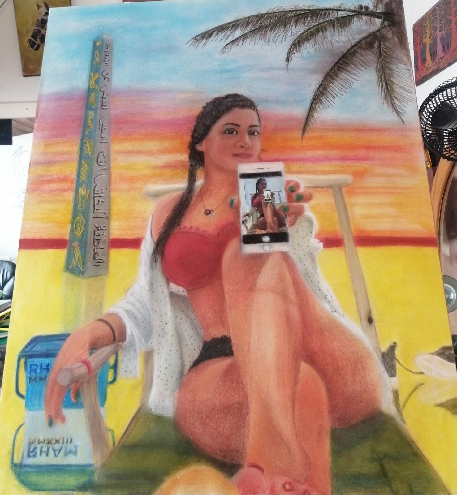 Alexandra, lust at its most sensory expression. Pastel on Carson paper