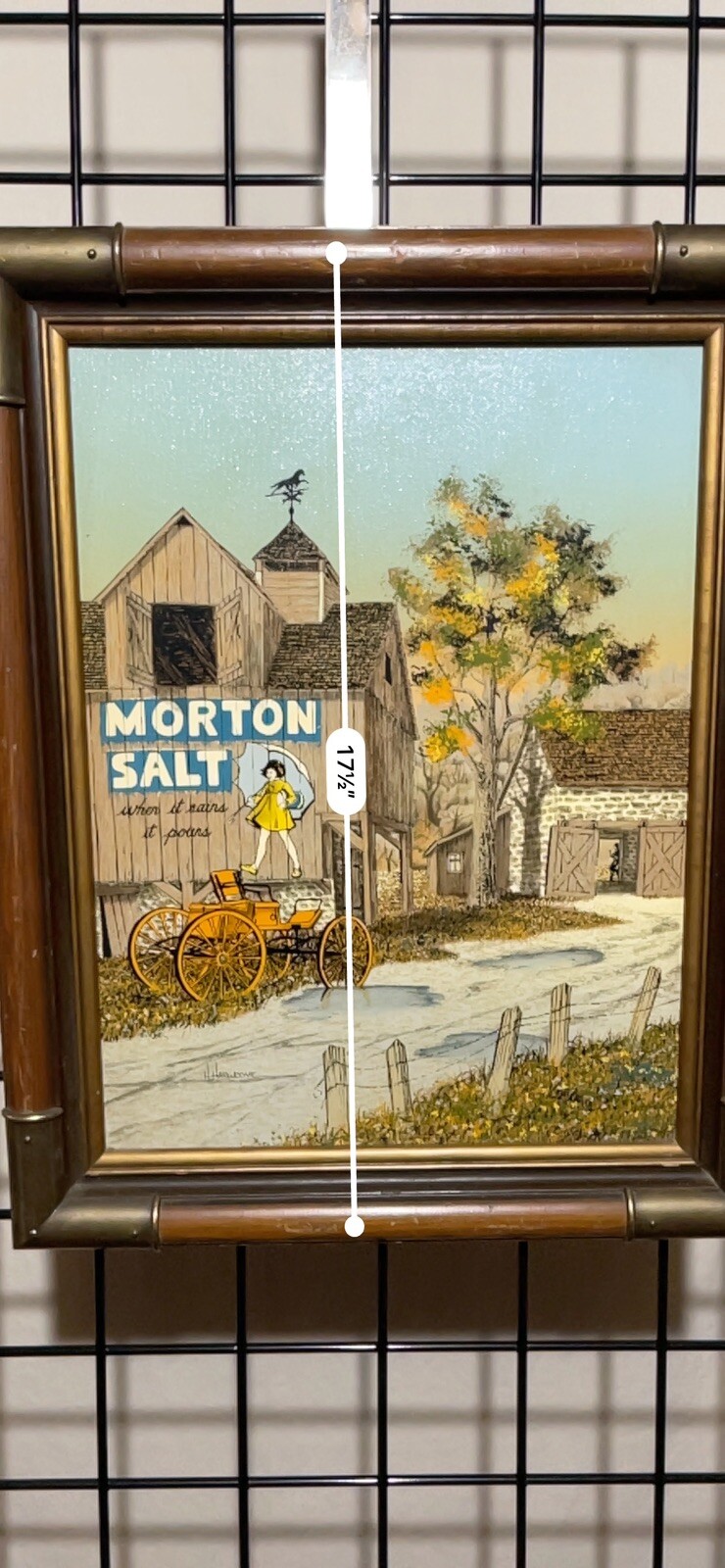 Vintage H. Hargrove Framed Giclée Painting Morton Salt Barn