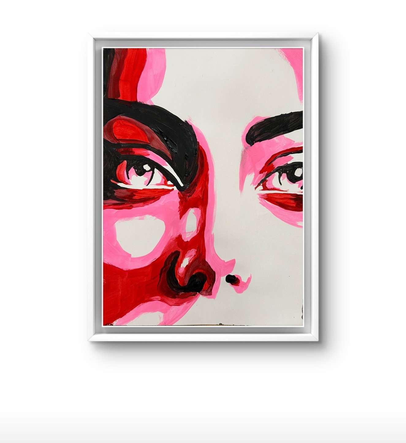 Original Abstract Woman Portrait Painting 14×11 paper modern Wall Art Home Decor