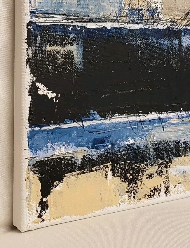 No.636 Original Abstract Modern Minimal Texturd Art Painting By K.A.Davis