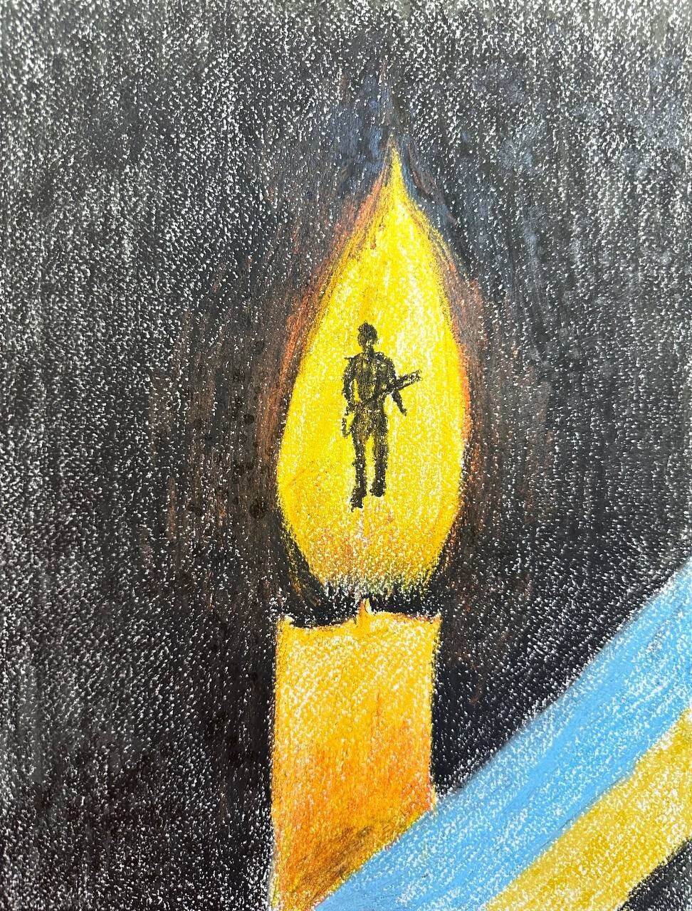 Picture of a Ukrainian artist ,»Eternal memory to the soldi», the war in Ukraine