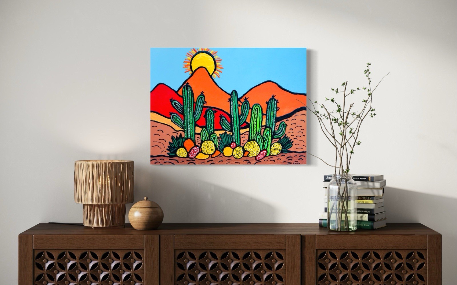 Original Desert Sunshine Painting 24” x 18”