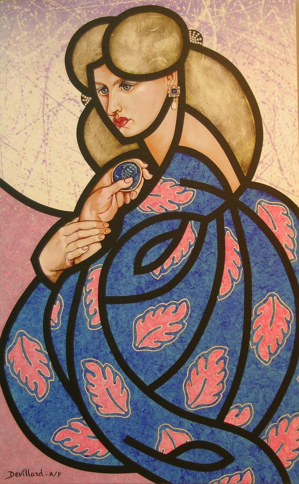 Archival Fine Art Print on Canvas Woman Courtisan