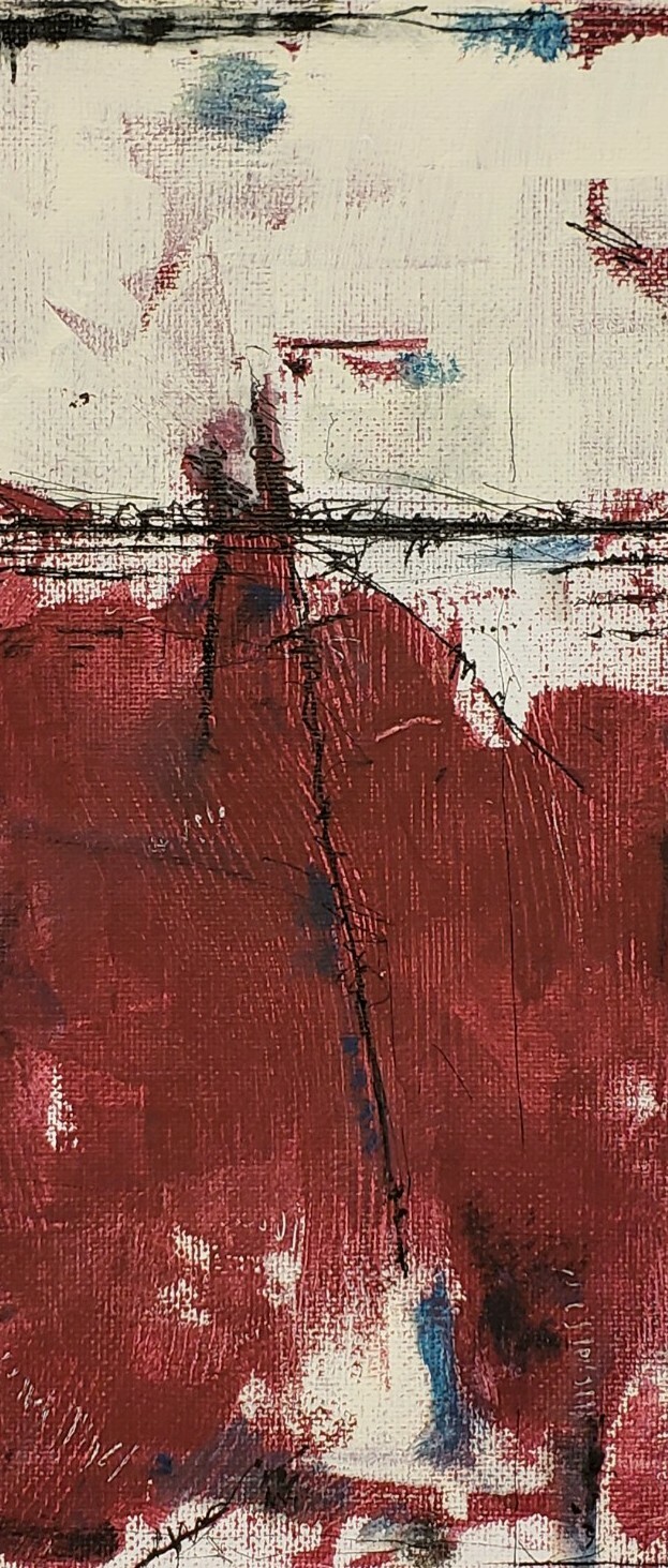 No.458 Original Abstract Modern Minimal Textured Painting/ Canvas By K.A.Davis
