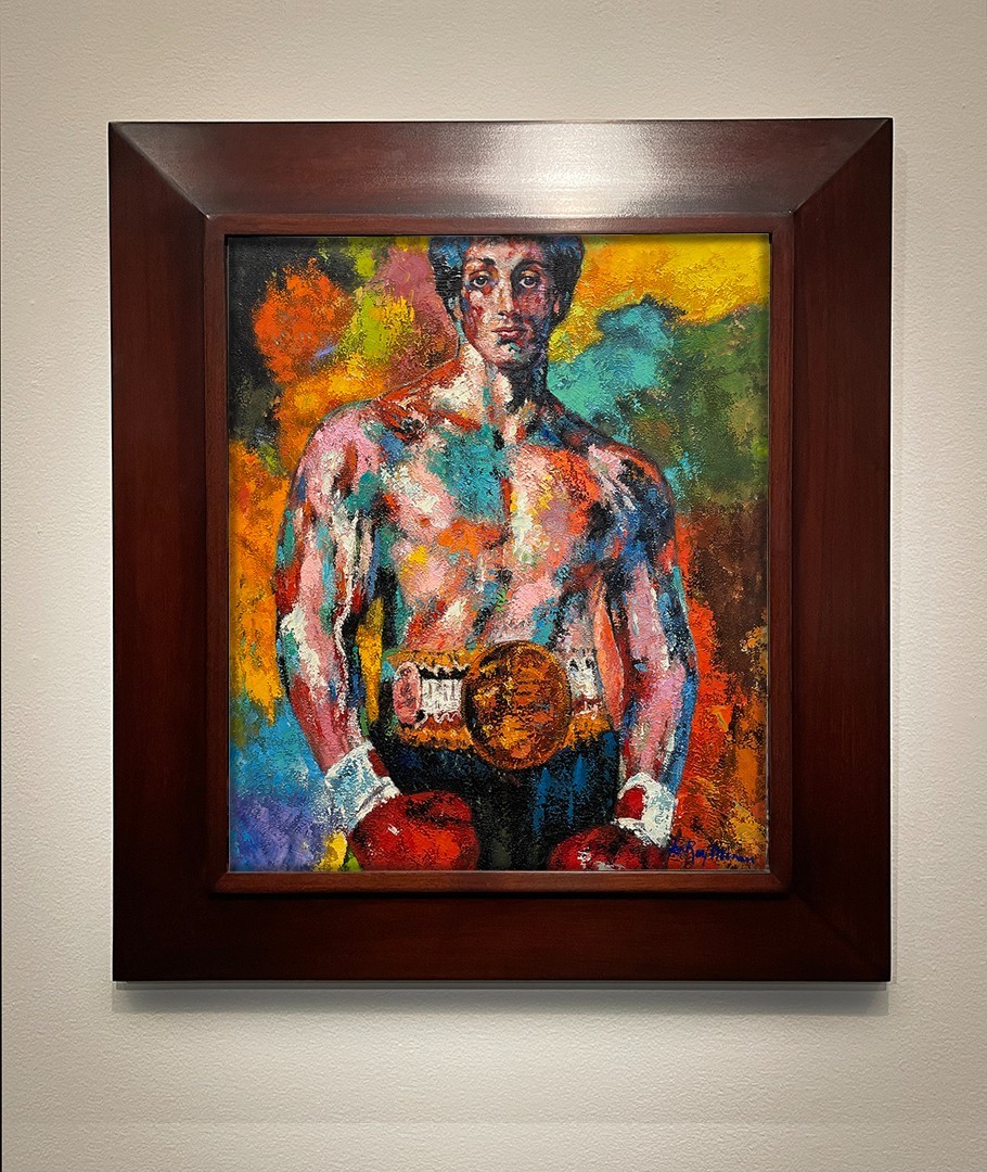 Leroy Neiman Painting – Rocky 3 – sports painting- Sylvester Stallone