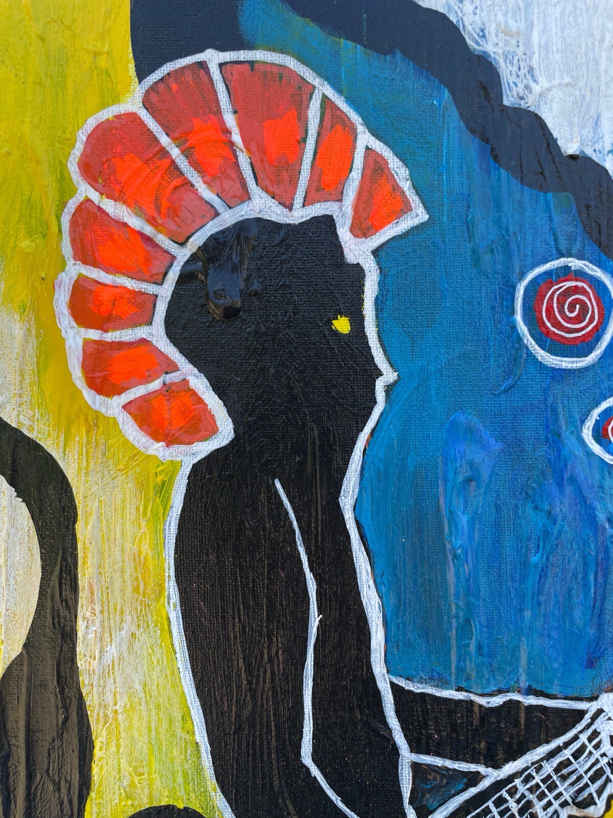 Abstract Figure Composition Punk with Guitar Rock Music Art from Copenhagen