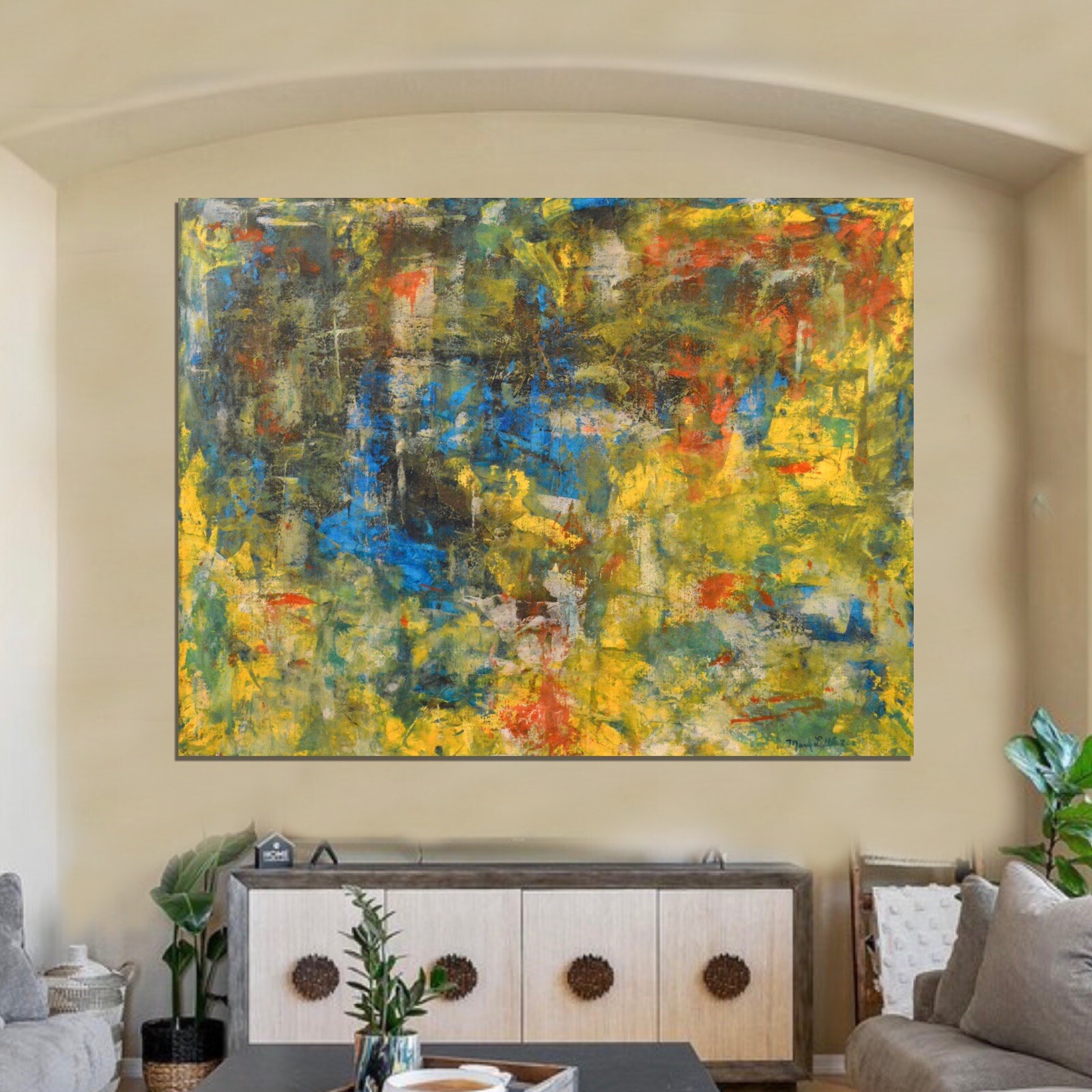 Mark Little￼Professional Canvas￼ Painting 81” X 62”(6ft 9in)Abstract Modern XL