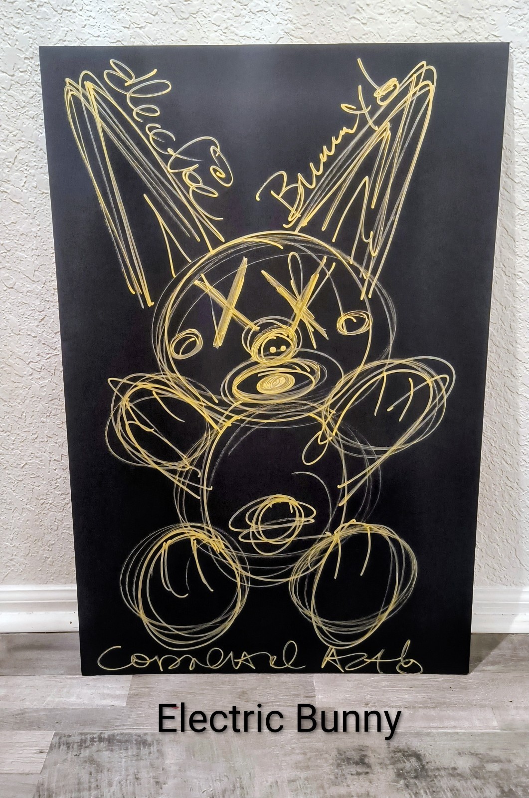 Trey Coppland Electric Bunny Signed 2026 Print 20×30 Unframed