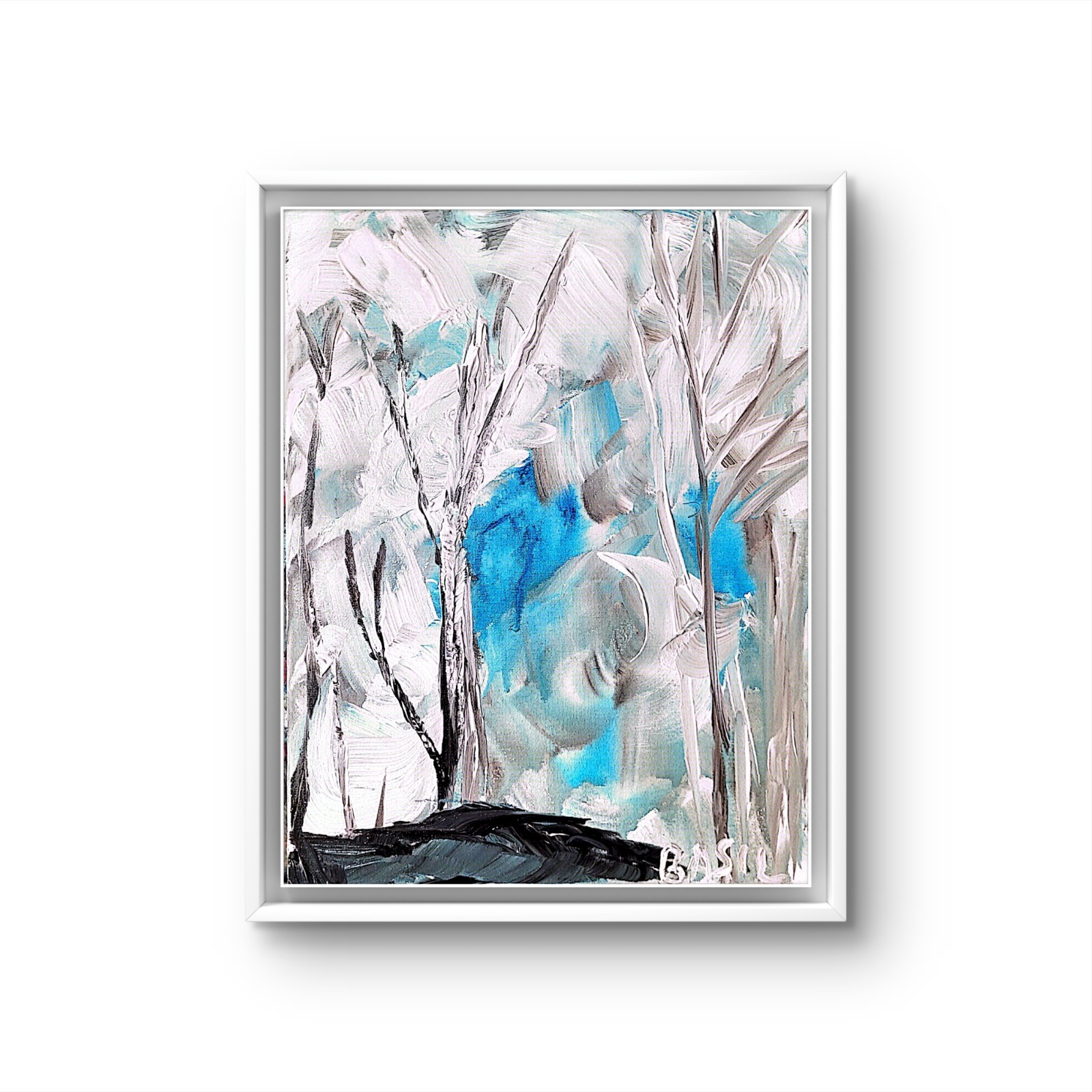 Abstract Landscape Colorful Modern Acrylic Painting On Canvas.