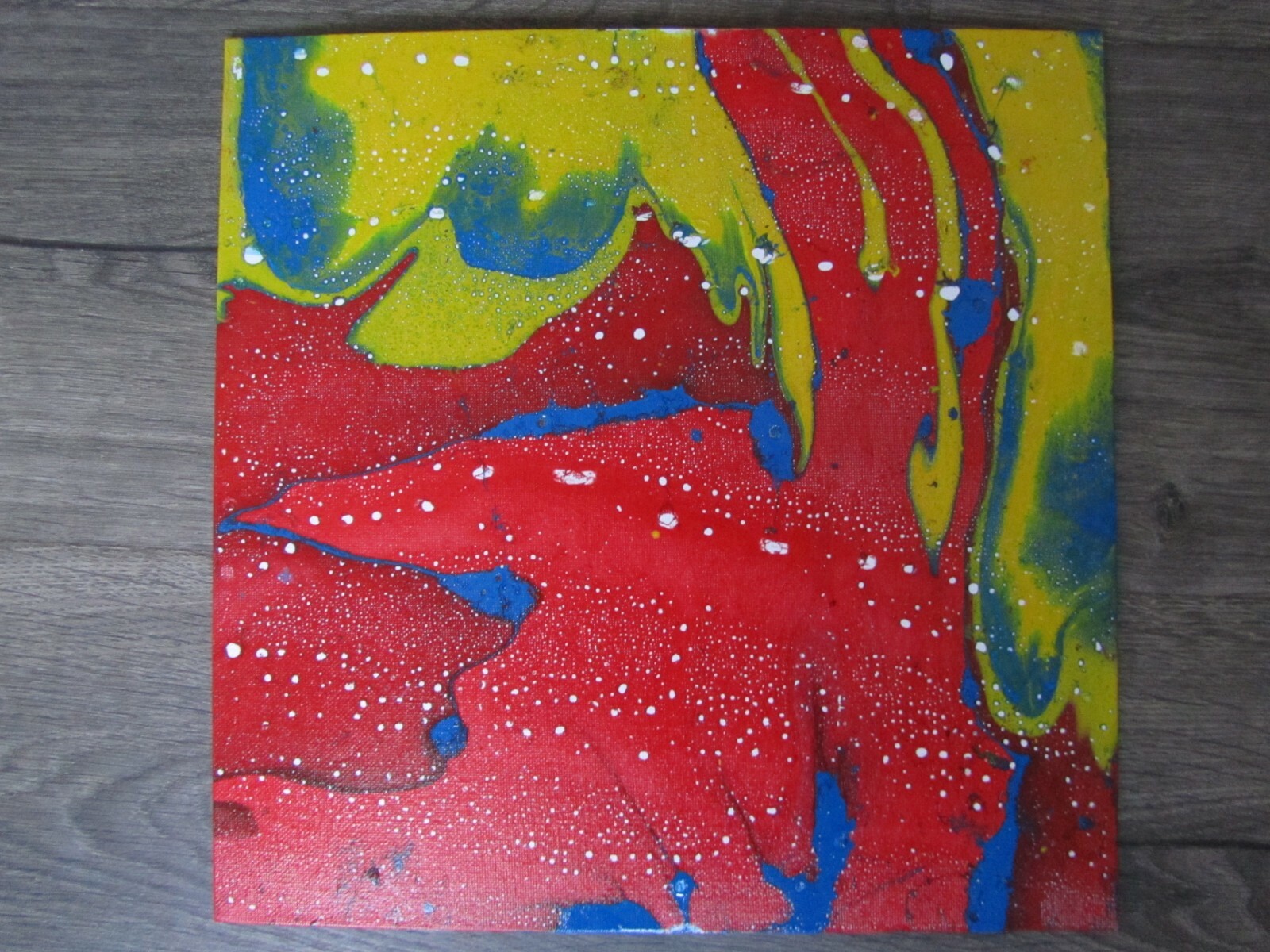 GIFT FOR Origninal abstract artwork Acrylic on canvas painting 12 x 12″ 1 PIECE
