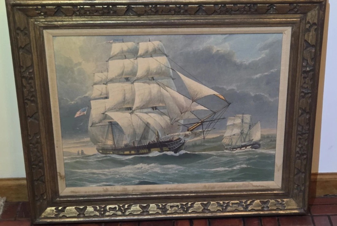 William Frederick Mitchell Naval / Merchant ship LITHO on CANVASS Ship Ocean