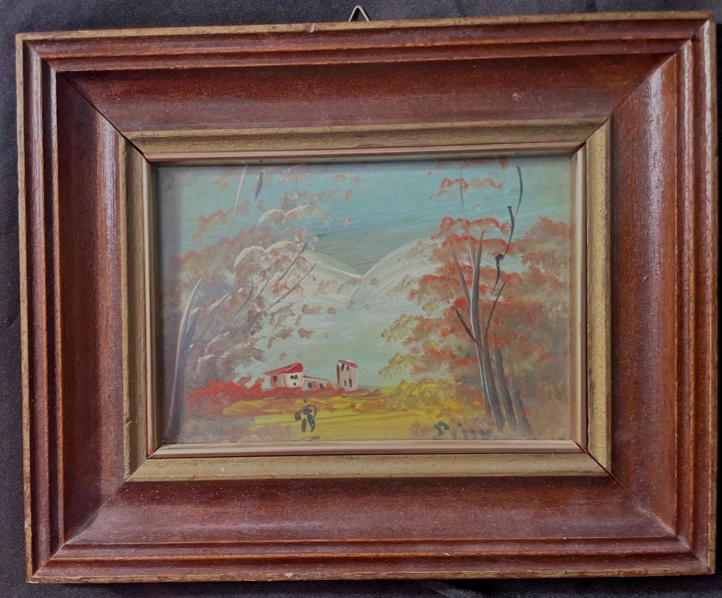 European /Impressionist /Oil Painting/ on Board/ Italian Alps