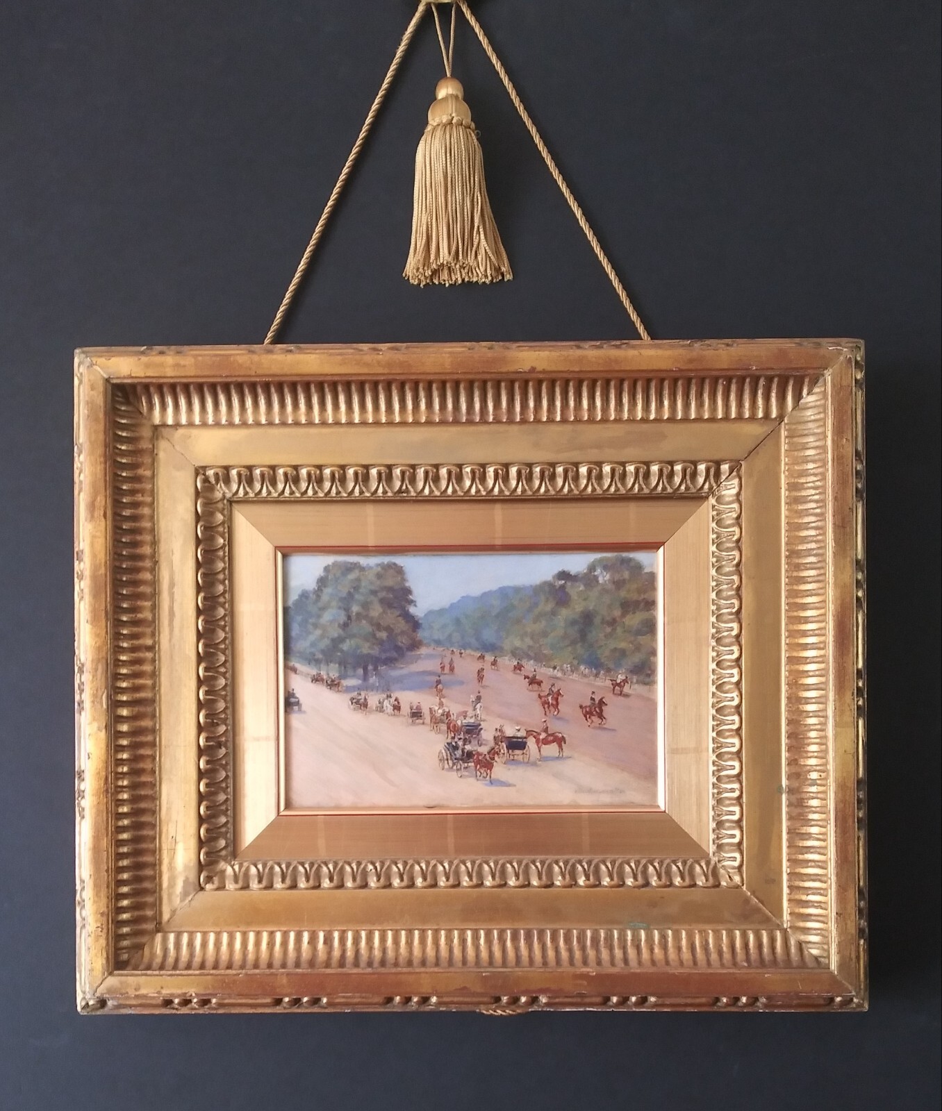 A. Douglas-Hamilton Riders and Strollers in Windsor Great Park, oil c. 1890’s