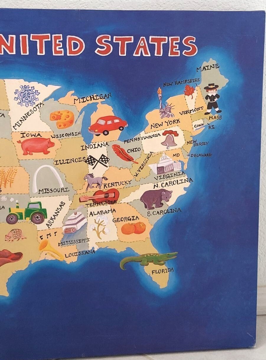 United States Painting Including Cool Painted Images For Each State