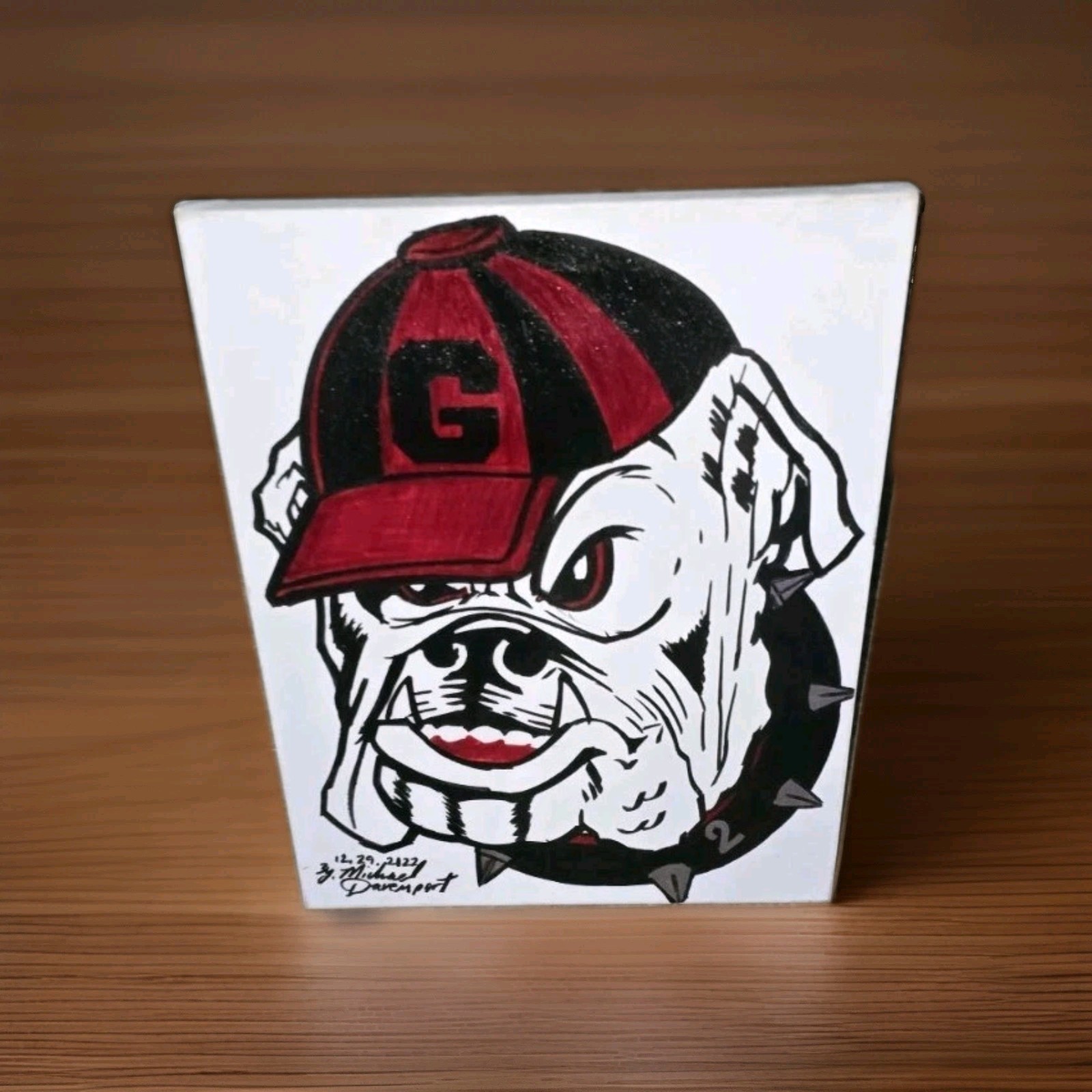 Georgia Bulldogs Mascot Painting By Michael Davenport NCAA Football UGA