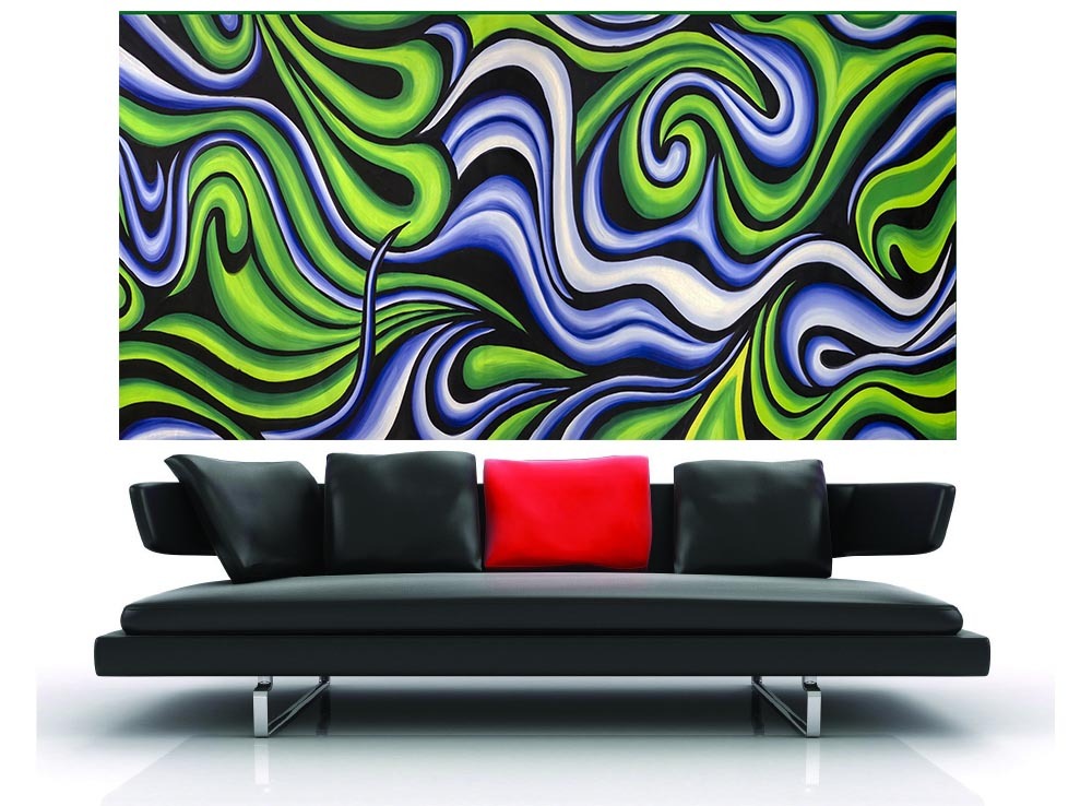 A0 size Abstract mangrove dreaming green Art Signed Print canvas painting